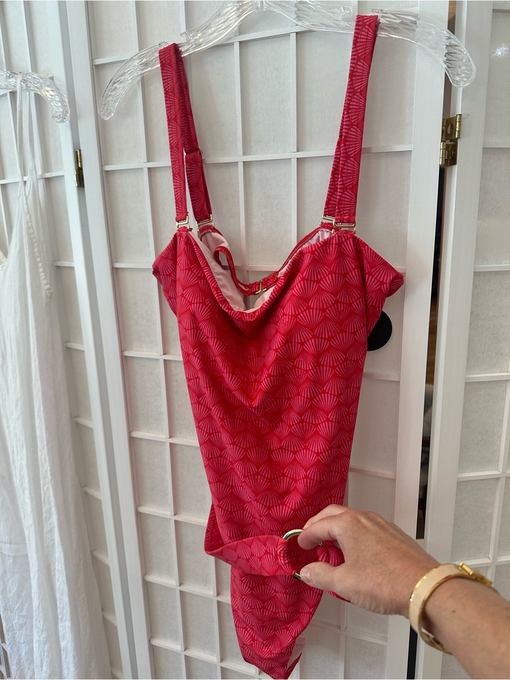 Vici Red Patterned One-Piece Swimsuit